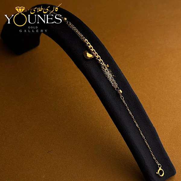 دستبند تمام طلا کارتیر قلبی